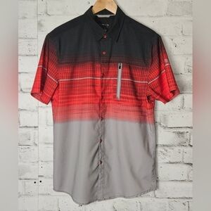 Point Zero PZ Motion Men’s Active Short Sleeve Button Shirt Medium